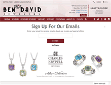 Tablet Screenshot of bendavidjewelers.com